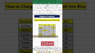 How to Change Cell Color excel msexcel shortsvideo shorts ytshorts eleganceacademy tricks [upl. by Lennon]