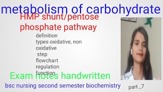 HMP shuntpentose phosphate pathway biochemistry [upl. by Areht]