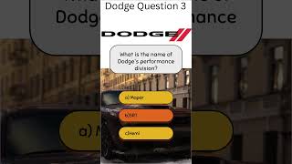 Unveiling Dodges Performance Division Question 3 carquiz automobile dodge [upl. by Laddy]