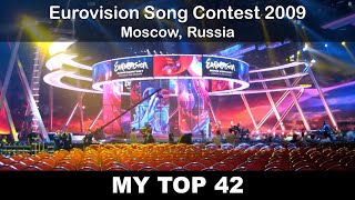 Eurovision 2009  My Top 42 with comments UPDATED [upl. by Hearsh783]