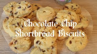 Chocolate Chip Shortbread Biscuits  VLOGMAS DAY 9 [upl. by Llekcm]