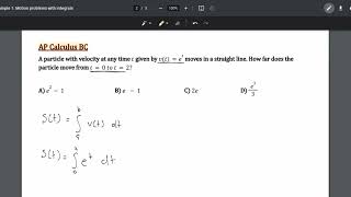 Exercise 58 Calculate the position from Velocity using Integration [upl. by Aiciruam656]