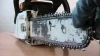 Chainsaw Maintenance Chain Tension [upl. by Acirrehs]