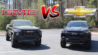 GMC Canyon AT4X VS Chevy Colorado ZR2  Which Midsize Off Road Truck Is Better [upl. by Enylecoj]