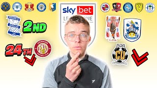 MY SKY BET LEAGUE ONE 20242025 124 TABLE PREDICTIONS [upl. by Shaffer]