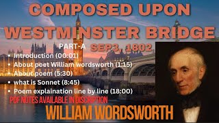 Composed upon Westminster Bridge Sep 3 1802  William Wordsworth [upl. by Ellerrehc342]