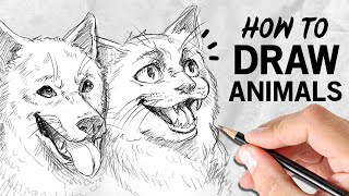 How to draw ANIMALS  Drawing Tutorial  Drawlikeasir [upl. by Roderick282]