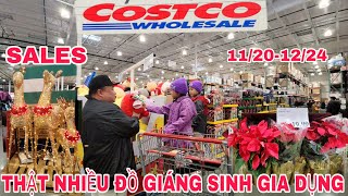 COSTCO WHOLESALE THÁNG 12 NHIỀU ĐỒ GIÁNG SINH ĐỒ GIA DỤNG GIẢM GIÁ ĐỢT GIẢM GIÁ 1120 TỚI 1224 [upl. by Ynor]