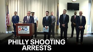 DA Krasner announces arrests in 2021 2022 shootings  FOX 29 News Philadelphia [upl. by Patrich]