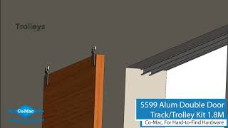 How to install 5599 Aluminium Double Door Track and Trolley Kit 18m [upl. by Tabbitha174]