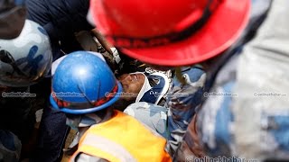 Pemba Lama Rescue from Earthquake disaster at Gongabu Kathmandu Nepal [upl. by Eirene382]