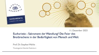 Montagsakademie am 11122023 – Prof Dr Stephan Wahle [upl. by Htebharas]