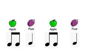 Fruit rhythm game clapping or untuned percussion [upl. by Nahguav16]