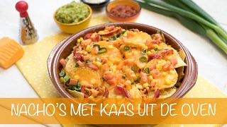 Nachos met kaas uit de oven inclusief 3 dips [upl. by Ejroj]