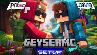 SET GYSERMC MC IN JUST 1MIN  JAVAPE CROSS PLAY MINECRAFT SERVER  2025 [upl. by Danais763]