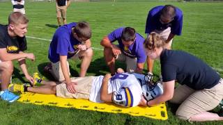 UWStevens Point Athletic Training  Spine Boarding [upl. by Nepil]