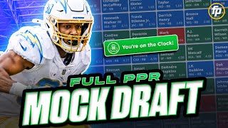 Live PPR Mock Draft  Fantasy Football PickbyPick Strategy  Sleepers Studs and Busts 2023 [upl. by Damas834]