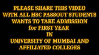 HOW TO FILL FIRST YEAR PRE ADMISSION FORM OF MUMBAI UNIVERSITY 202122 [upl. by Haidadej]