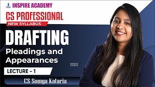 Drafting DPA lecture 1 I CS Professional new syllabus I Dec 24 I by CS Somya Kataria [upl. by Leina]