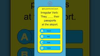 Verb Forms Quiz 165 Only Genius can spot correct verb challenge short guptawordscoach [upl. by Rayford]