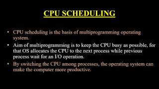 INTRODUCTION TO CPU SCHEDULING OPERATING SYSTEMMALAYALAM [upl. by Olnee201]