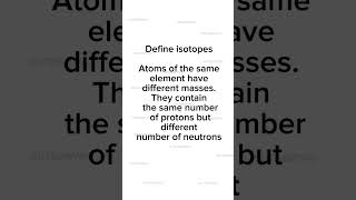 Define isotopes chemistry [upl. by Etennaej]