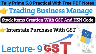 Interstate Purchase Entry With GST In Tally Prime  Tally Prime 50  Tally 50 Course  Lecture 9 [upl. by Martelli]