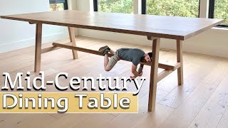 Modern Dining Table Build  Easy MidCentury Table [upl. by Clayborn]