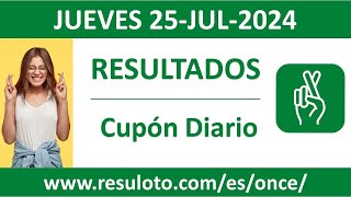 Resultado del sorteo Cupon Diario del jueves 25 de julio de 2024 [upl. by Sitnik]