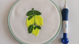 DIY Punch Needle Tote Bag Tutorial For Beginners  Lemon Design  ASMR [upl. by Rocky476]