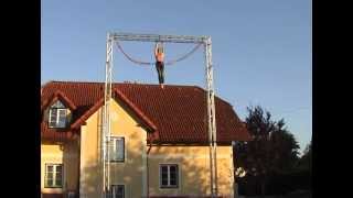 Performing jumps 8 meters with a homemade bungee trampoline [upl. by Neona]