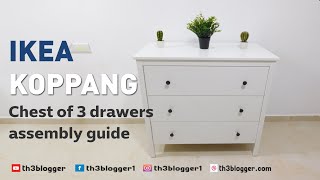 IKEA KOPPANG chest of 3 drawers assembly instructions very detailed [upl. by Royden]