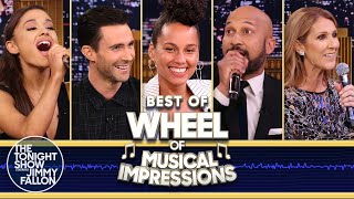 Wheel of Musical Impressions with Ariana Grande Christina Aguilera Adam Levine and More [upl. by Candis937]