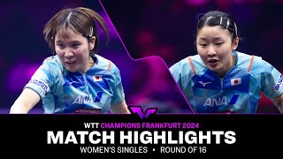 Miu Hirano vs Miwa Harimoto  WS R16  WTT Champions Frankfurt 2024 [upl. by Thebazile]