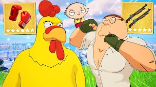 EL POLLO GIGANTE vs PETTER GRIFFIN en Fortnite [upl. by Enoved]