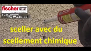 Sceller avec du scellement chimique PARPAING CREUX [upl. by Ahset]