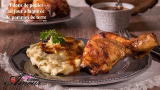 repas complet pilons de poulet au four et purée de pommes de terre par Soulef Amour de cuisine [upl. by Analim]