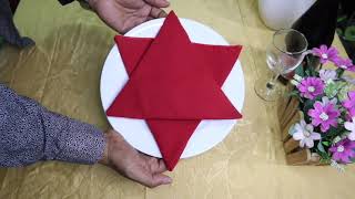 Star Napkin Folding  Food and Beverage Services NCII  TESDA  Easy Napkin Folding [upl. by Georges]