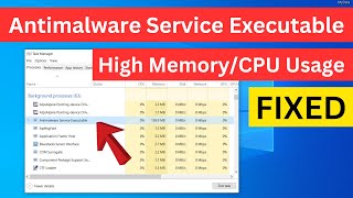 FIXED Antimalware Service Executable High Disk Usage Windows 1110 2022 [upl. by Filide492]