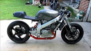 Honda V Twin Cafe Racer  Streetfighter NT650 Hawk [upl. by Suilenrac]