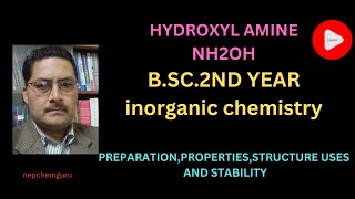 NH2OHhydroxylamineinorganicchemistrybsc2ndyearchemistry [upl. by Germin72]