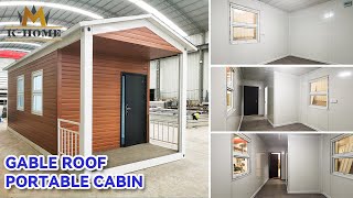 Container House Ideas  Gable Roof Home  Pitch Roof Detachable Container  KHOME [upl. by Burkhardt]