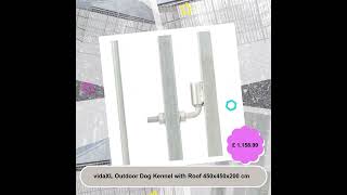 vidaXL Outdoor Dog Kennel with Roof 450x450x200 cm [upl. by Yearwood]