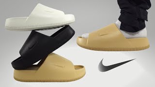 ALL Nike Calm Slides Comfort Test  On Foot Review  Sizing Tips [upl. by Niltiac]