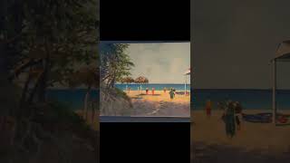 60s Exhibition The afterglow of Baradero Beach 2 oil painting [upl. by Sparky]