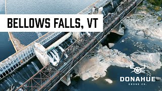 Bellows Falls VT 4K Drone Footage [upl. by Aillemac]