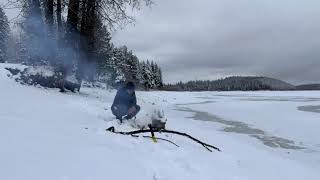 Timelapse Fire by Backcountry Lake [upl. by Razec719]