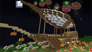 I build working Airship with weapons In Minecraft create mod [upl. by Akili107]