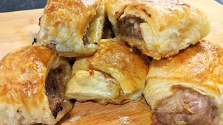 Caramelised Onion Sausage Rolls  Perfect for picnics [upl. by Lenzi]