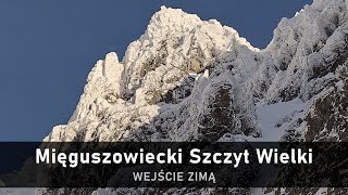 Mięguszowiecki Szczyt Wielki zimą  wejście od Hińczowego Stawu [upl. by Oiralednac878]